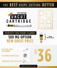 New PuraEarth 500mg Uncut Cartridge $36